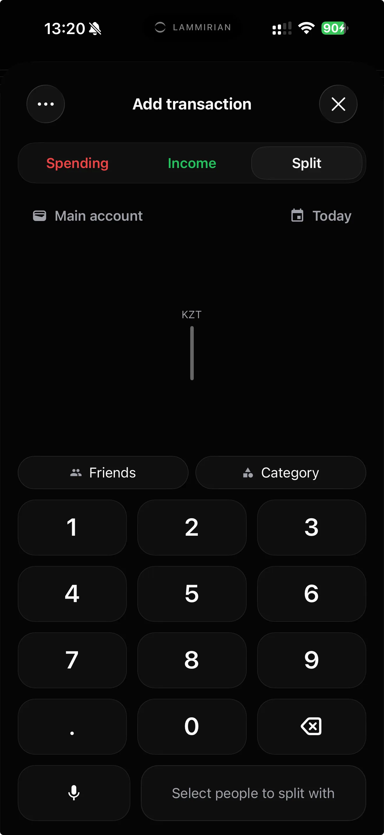 Lammirian split editor with three people sharing one dinner bill